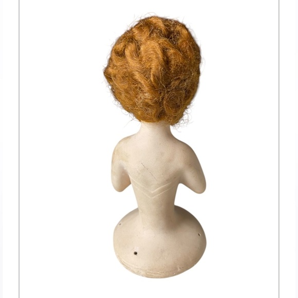 1920-1930's Antique Germany pin cushion porcelain half doll, GUC, Boudoir - Picture 2 of 5